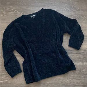 Express Chenille Black Sweater